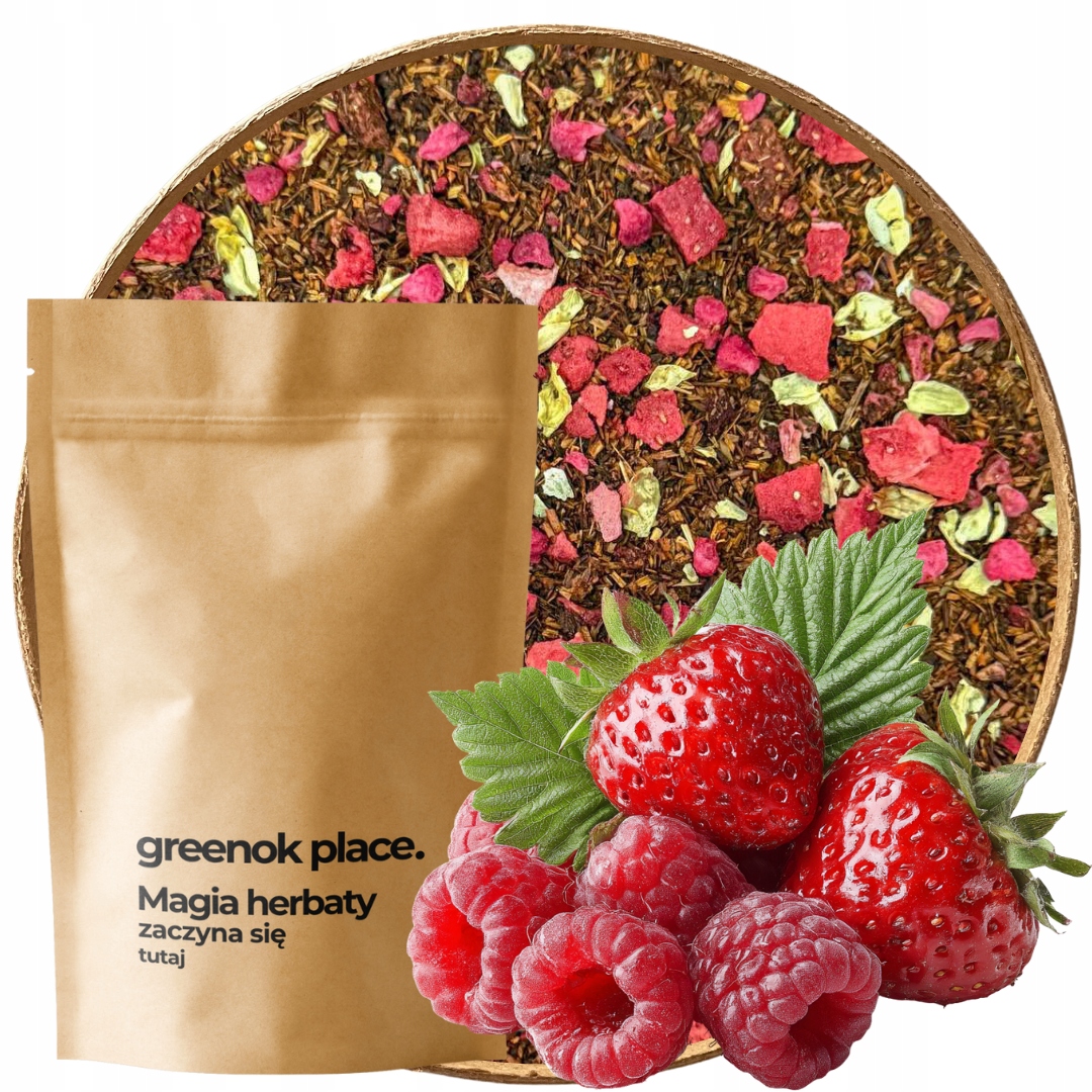 Levně Rooibos Jahoda Mailina Čaj 1000g s jahodami a malinami 1kg Velkoobchod