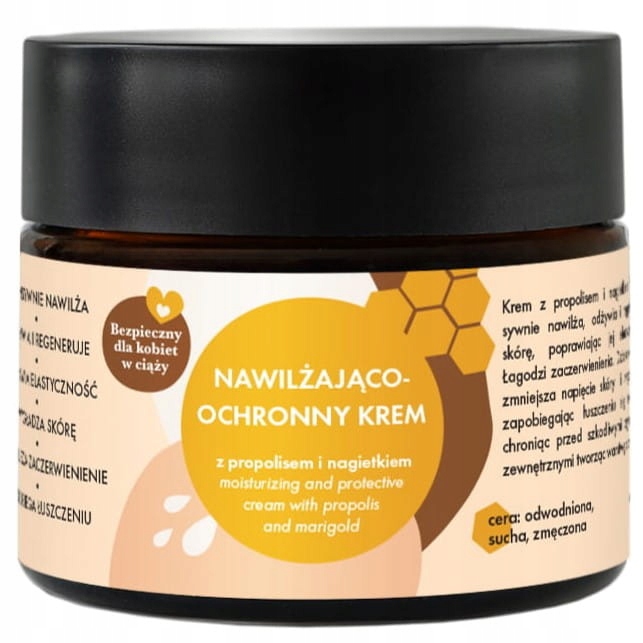 Lullalove Hydratační ochranný krém na obličej s propolisem a měsíčkem