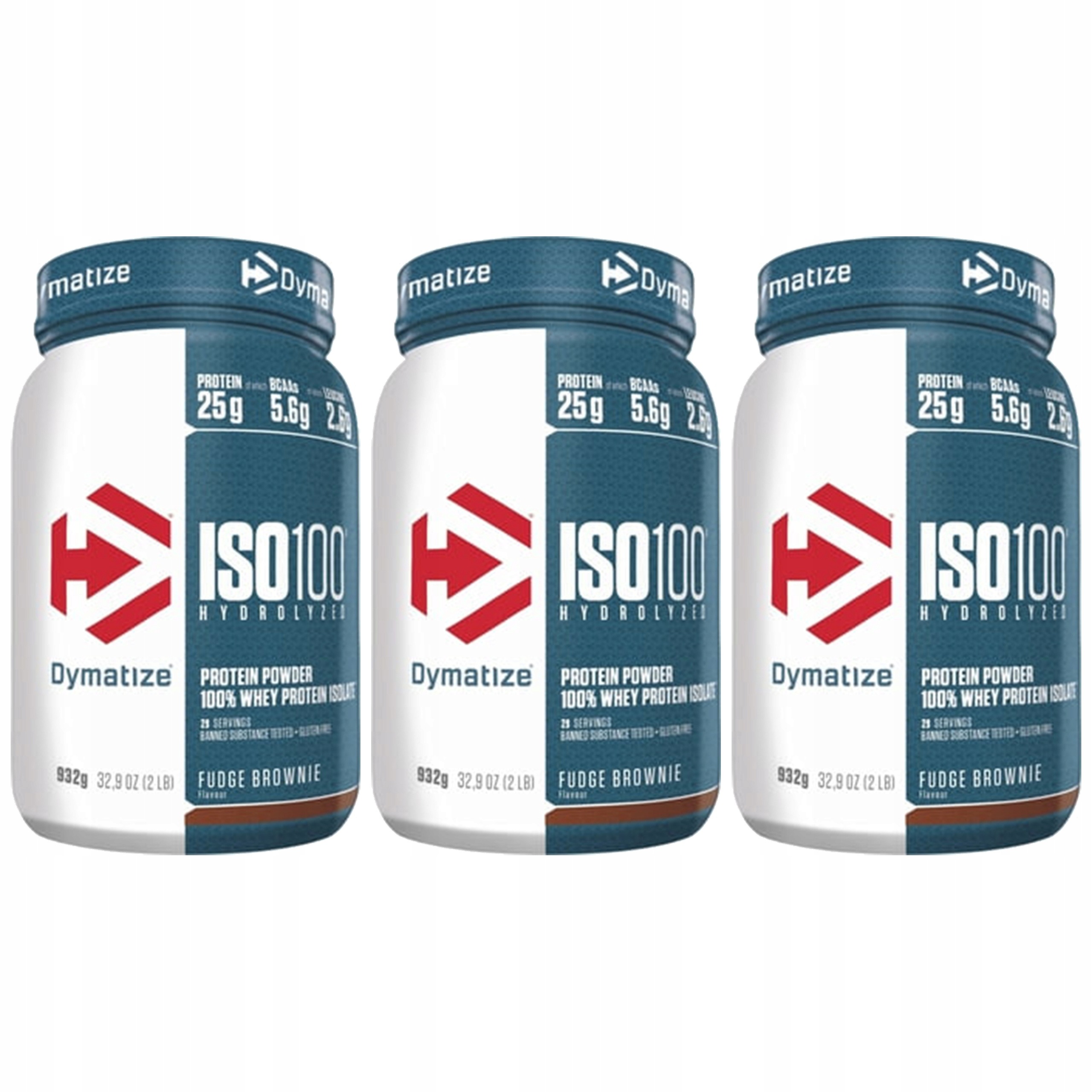 3x Dymatize Iso 100 Hydrolyzát Proteinový Izolát 932 g Bcaa Eaa Svalová hmota