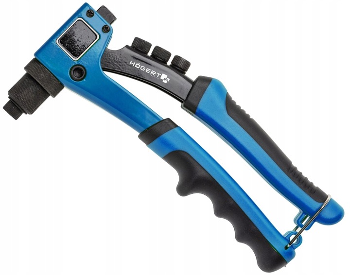 NITOWNICA RĘCZNA REGULACJA 215MM DO NITÓW ZRYWALNYCH 4 GŁOWICE 2.4 mm-4.8mm