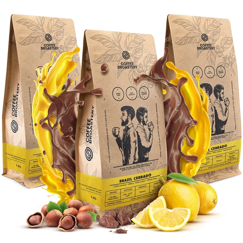 Káva zrnková Coffee Broastery Brazílie Cerrado 3 kg 100% Arabica