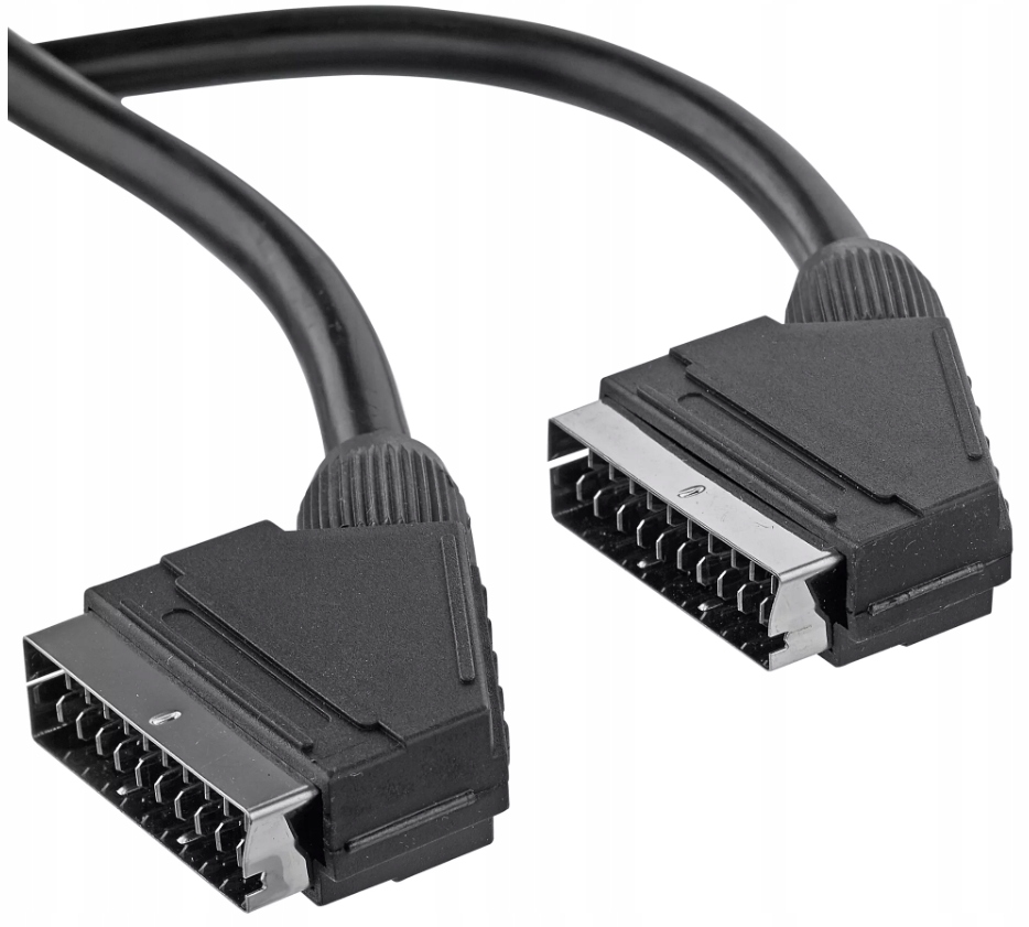 KABEL Przewód EURO SCART EUROZŁĄCZE 21PIN 2m GRUBY 10mm Schwaiger