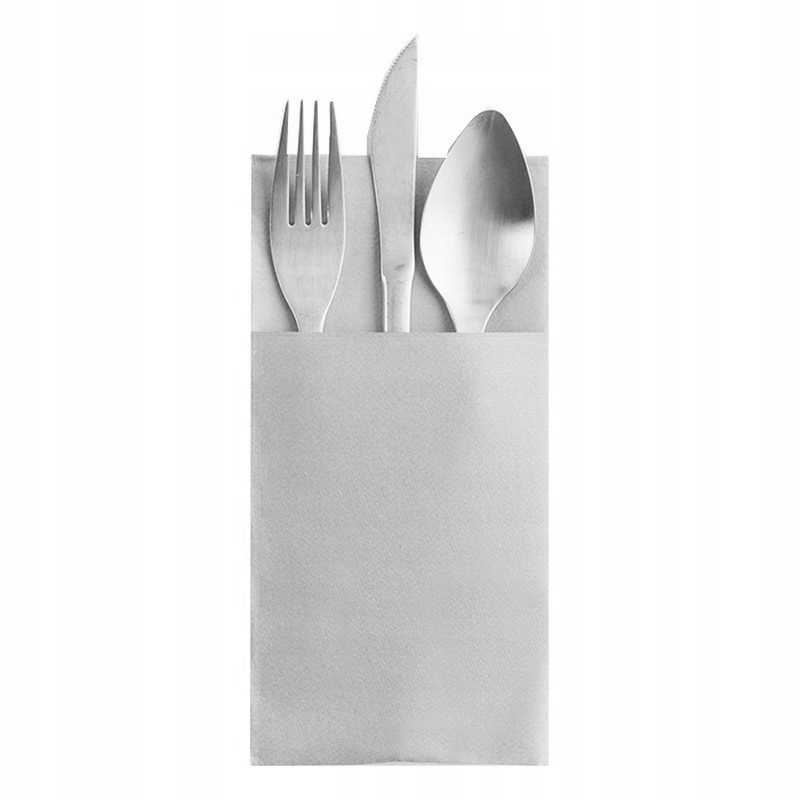 

Kieszonki Na Sztućce Srebrne 25SZT