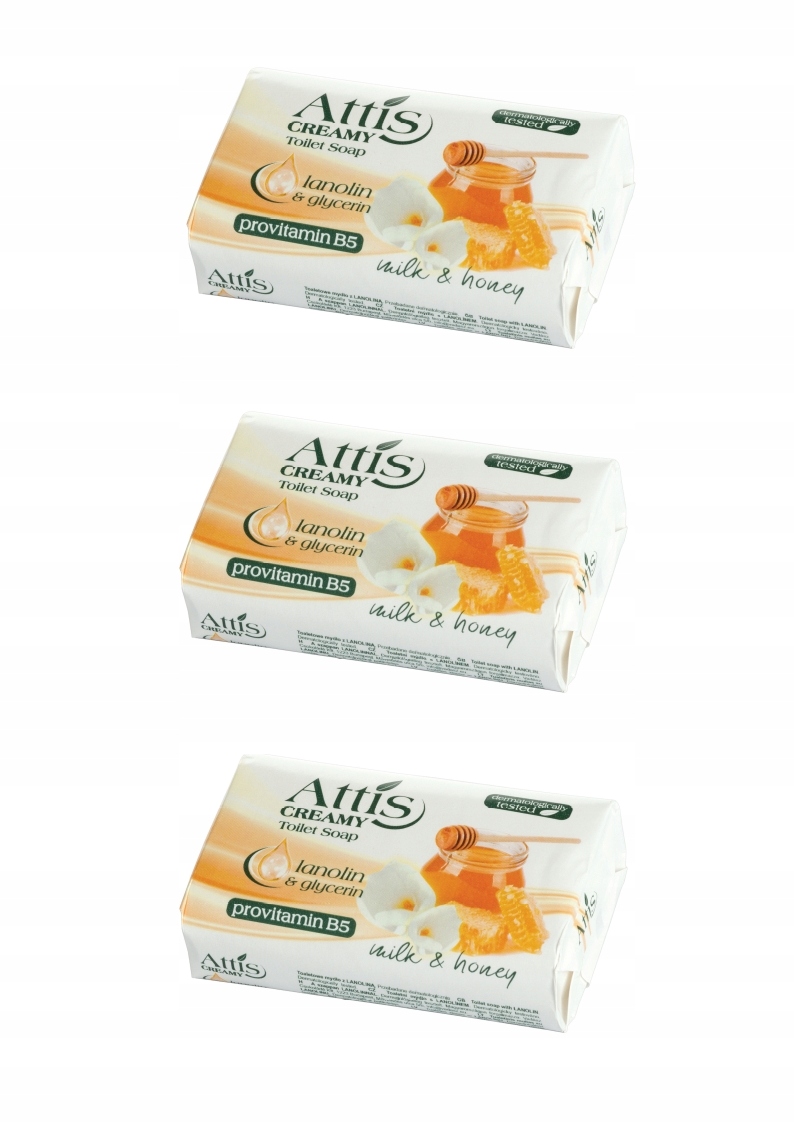 

Attis Creamy Mydło w kostce milk&honey 3x 100g