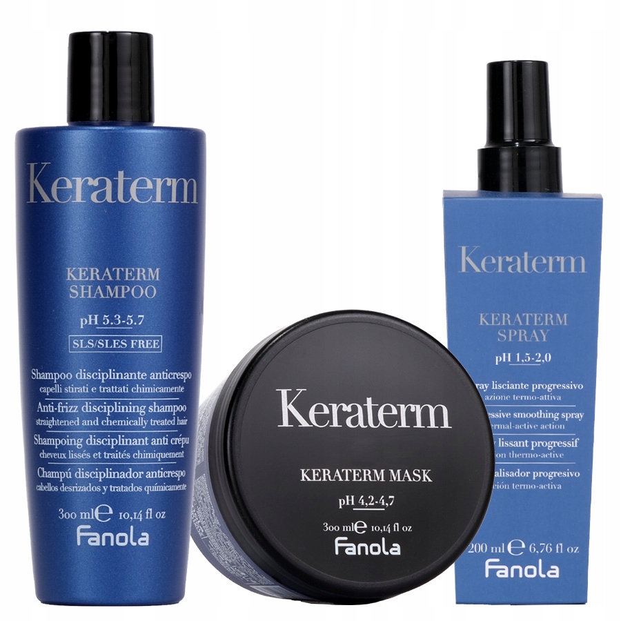 Fanola Sada Keraterm Šampon Maska s keratinem 2 x 300 ml sprej 200 ml