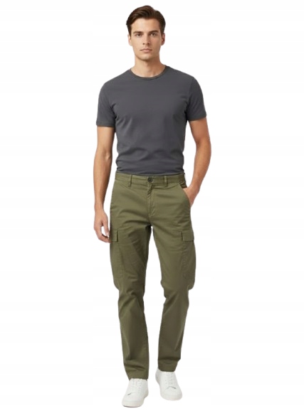 Selected Homme Klasické Baggy Kalhoty Khaki Barvy 32/32 N1C