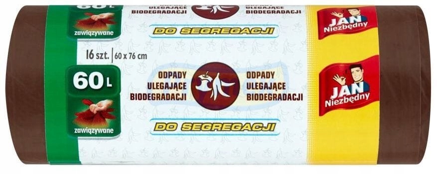 

Worki na Śmieci (60 L) Wiązane Biodegradacja 16szt