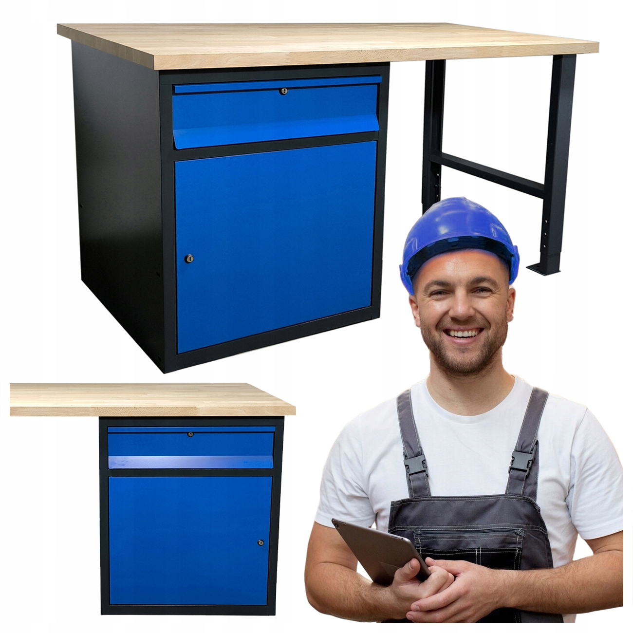 Průmyslový Pracovní Stůl Silný Kovový 145X68X88 CM P-1465