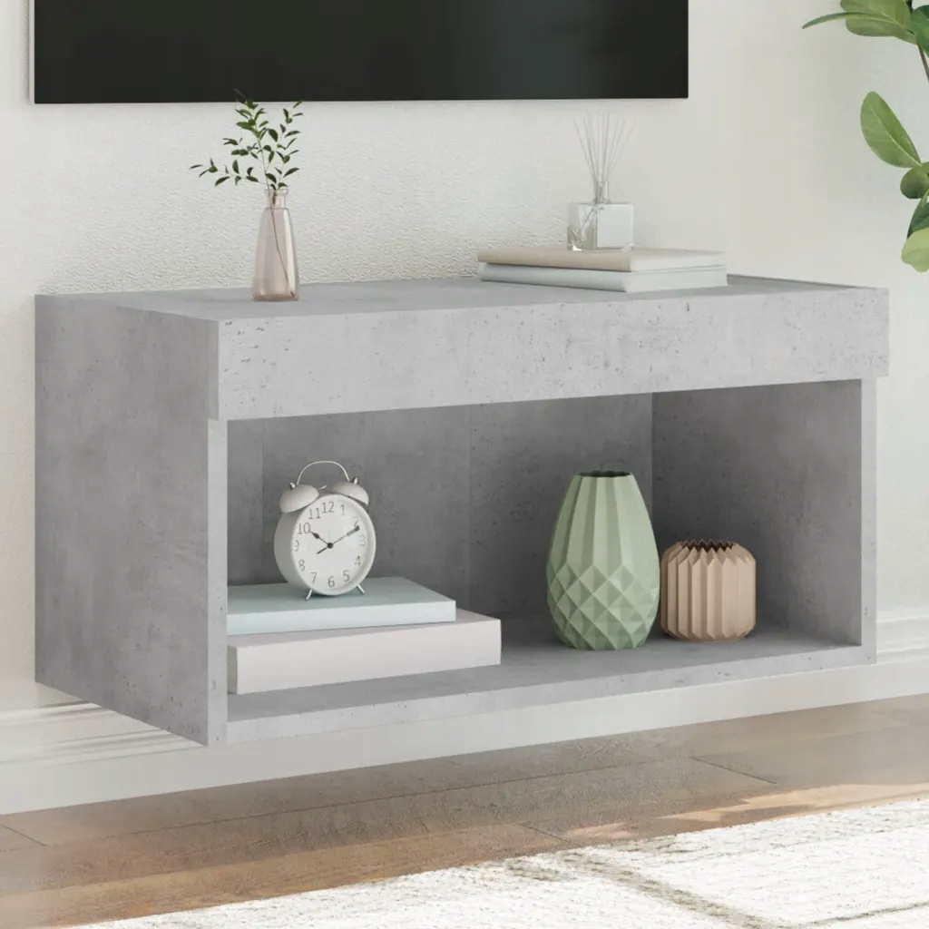 vidaXL Tv skříňka s Led osvětlením betonově šedá 60 x 30 x 30 cm