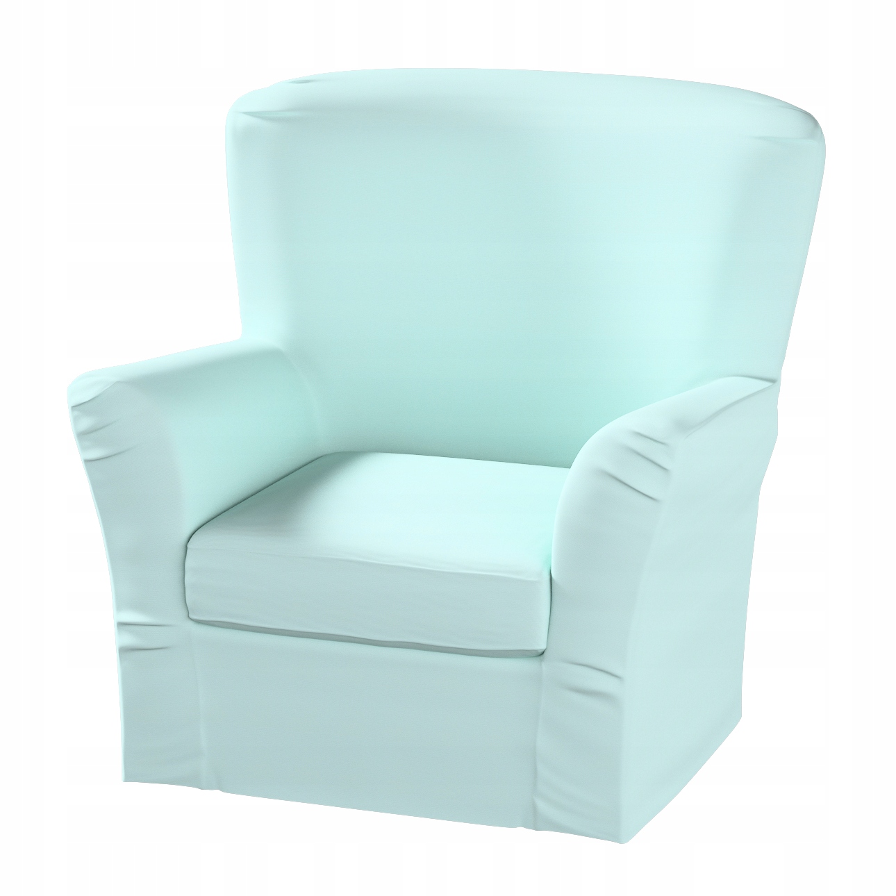 Dekoria Potah na křeslo Tomelilla vysoký s záložkami Ikea modrý