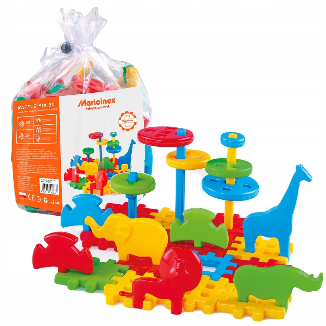 

Klocki Konstrukcyjne Waffle 30 El. Marioinex 90003
