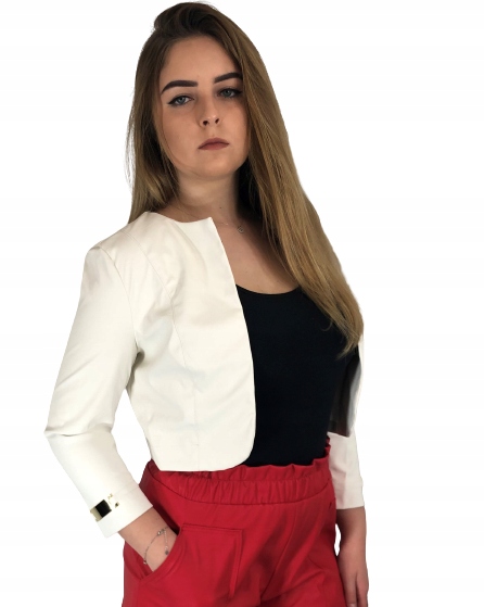 A5 BOLERKO COCO BLACHA EKO SKÓRA BIAŁY R.42 Marka LaLi