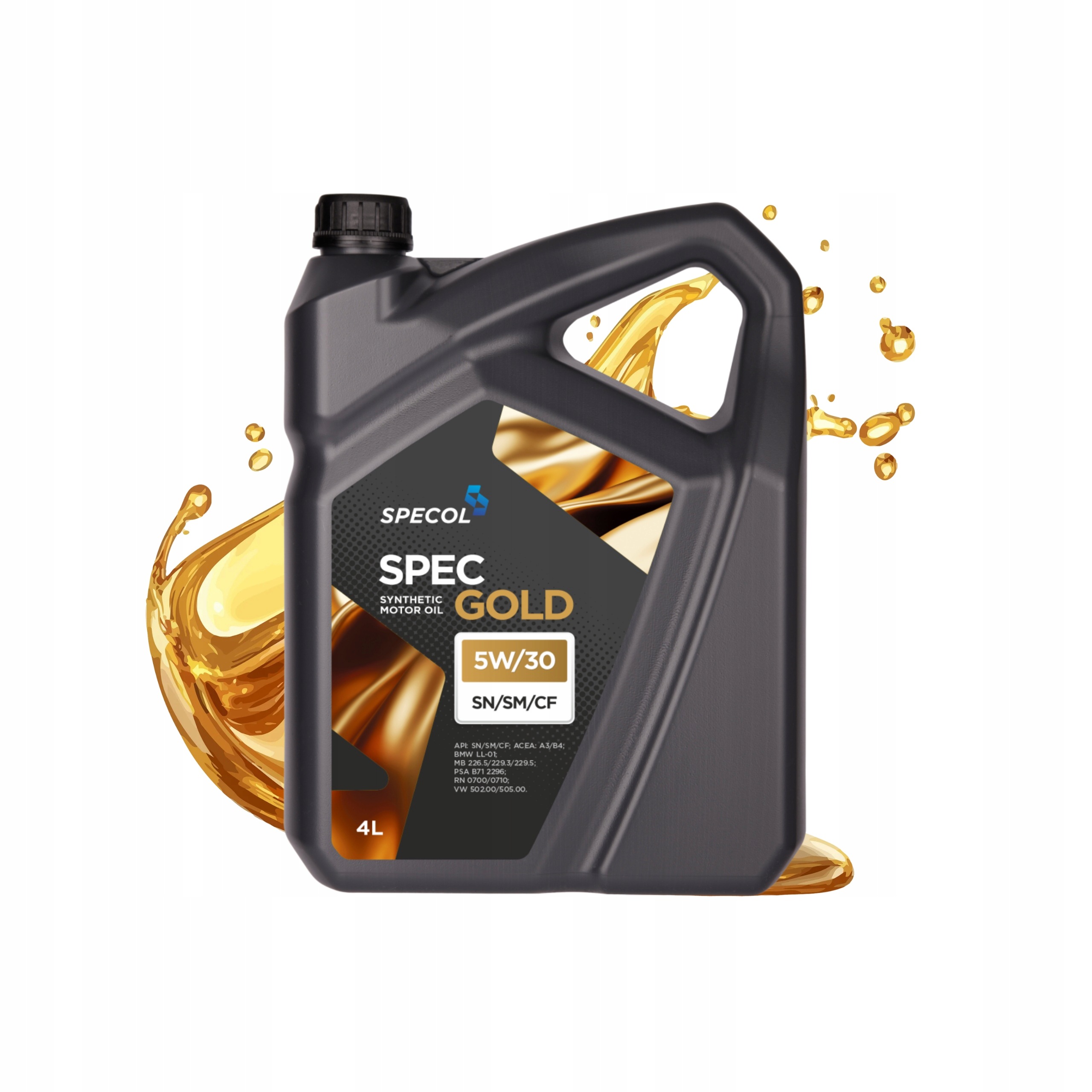Olej Silnikowy Specol Spec Gold 5W30 4L Sn Cf A3/B4 Vw Bmw
