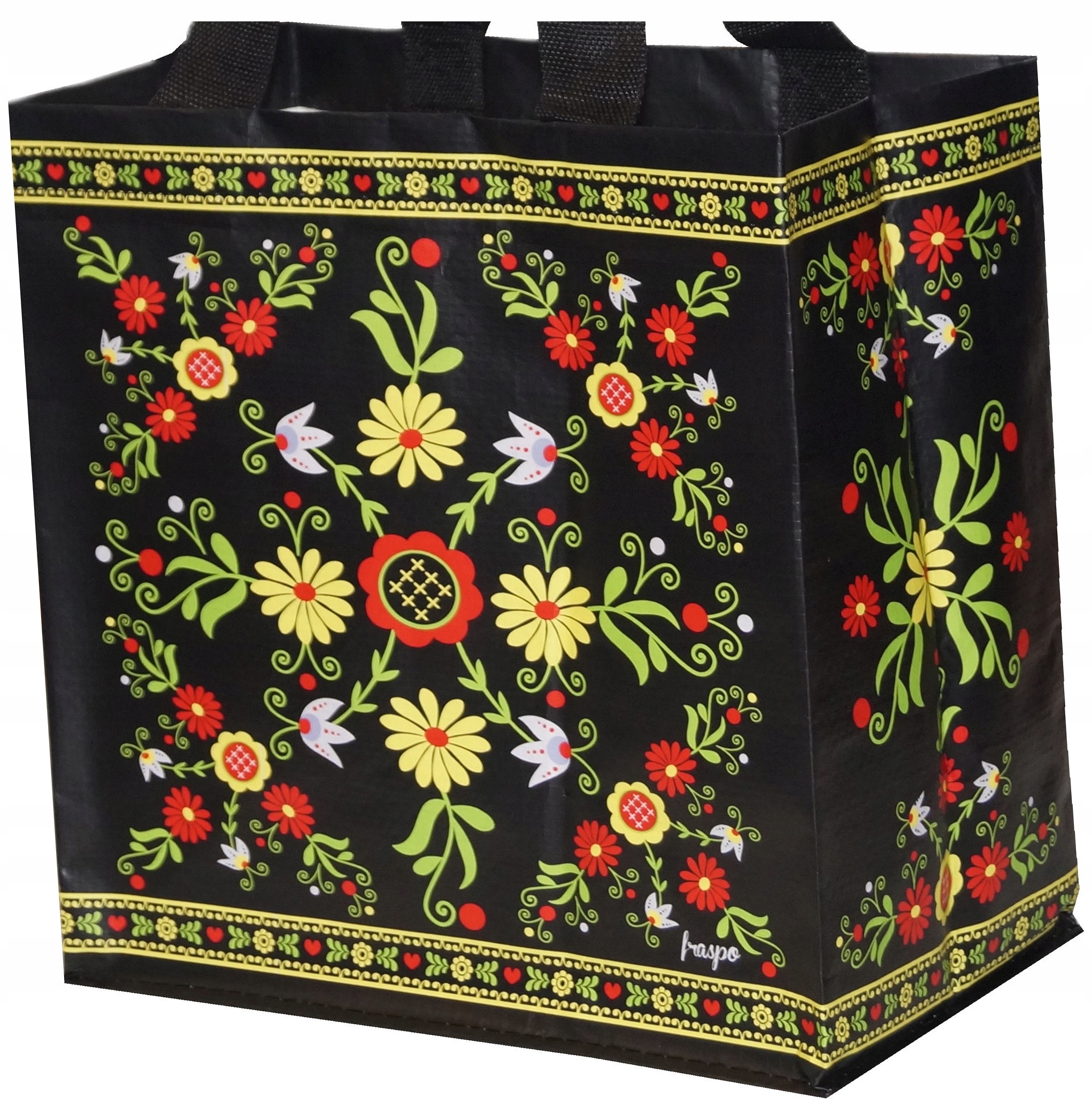 

Torba Materiałowa na zakupy 26x15x27cm w kwiatki