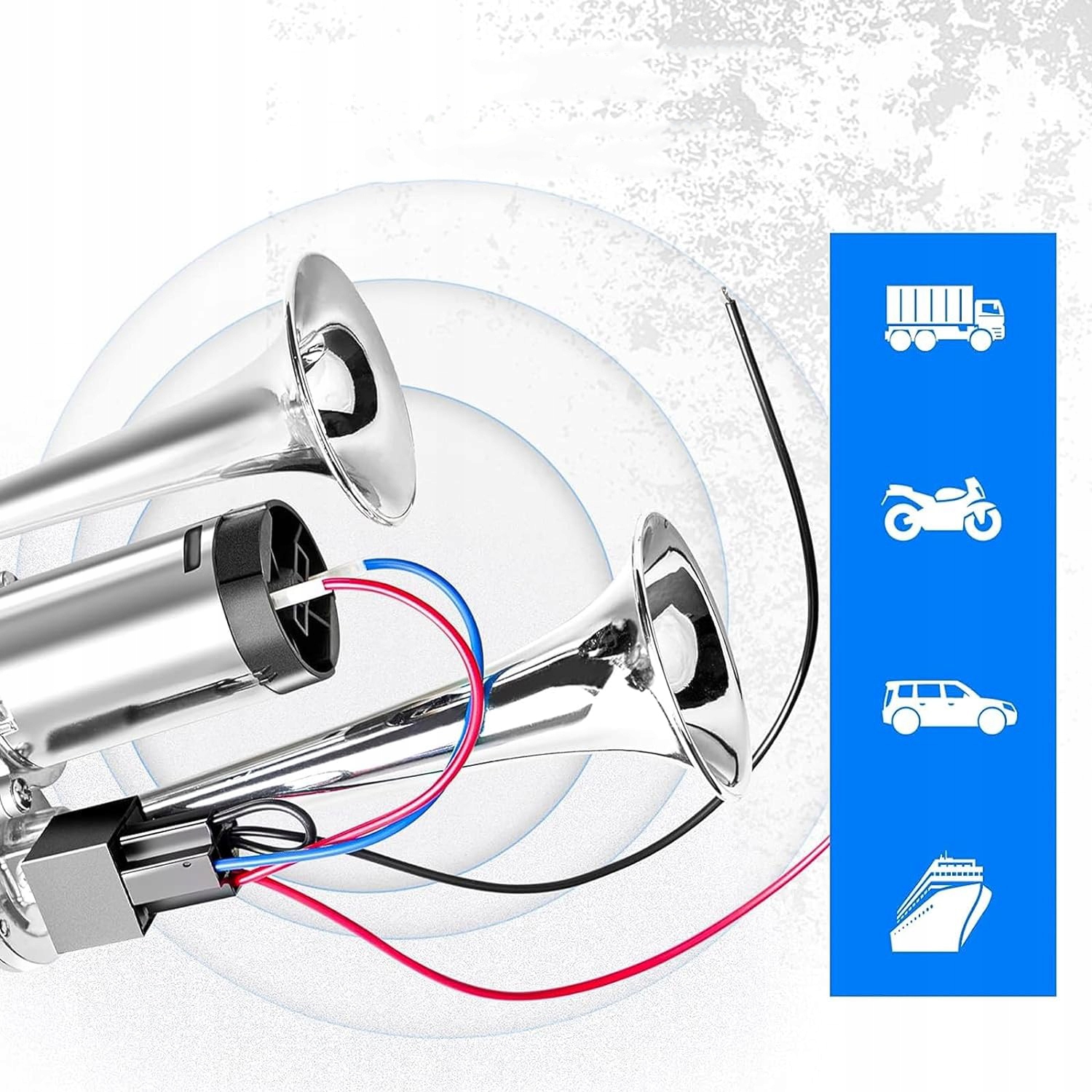600DB 12V ZESTAW KLAKSONU SAMOCHODOWEGO SUPER GŁOŚNY GŁOŚNIK SAMOCHODOWY Producent części Inny