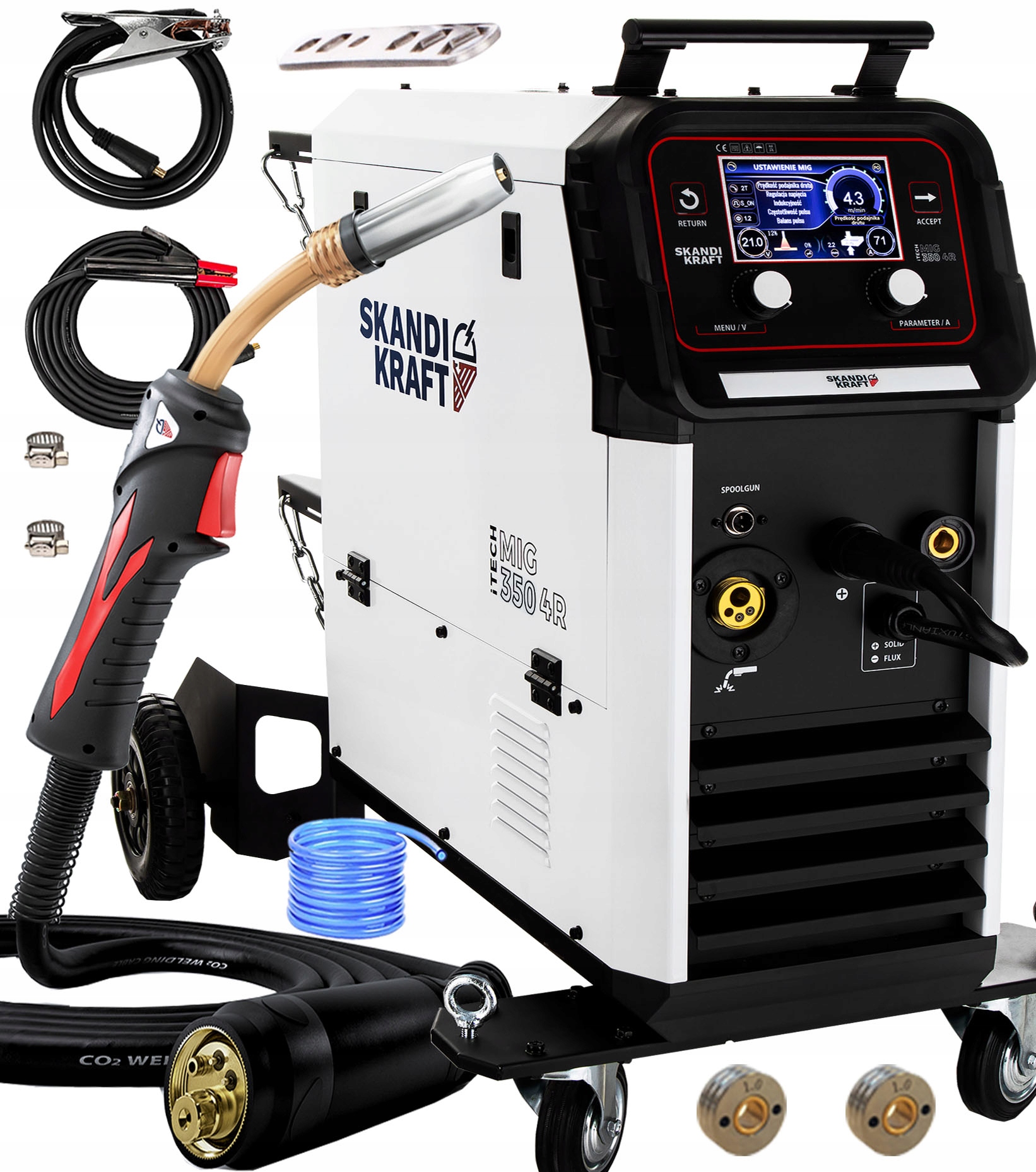 Invertorová Svářečka Migomat Skandi Kraft iTECH Mig 350 4R 3v1 350A Syn