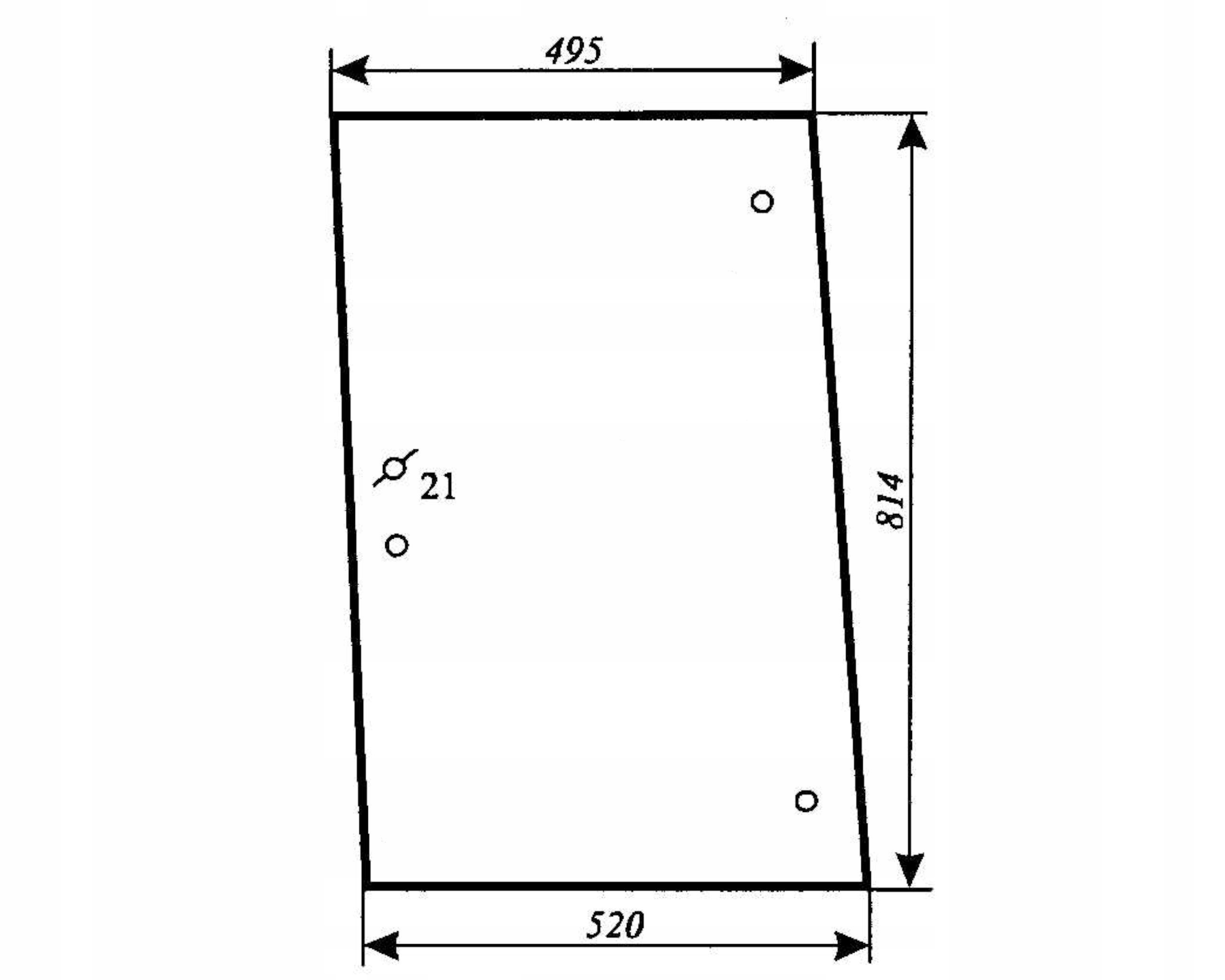sklo Massey Ferguson Landini Mf boční