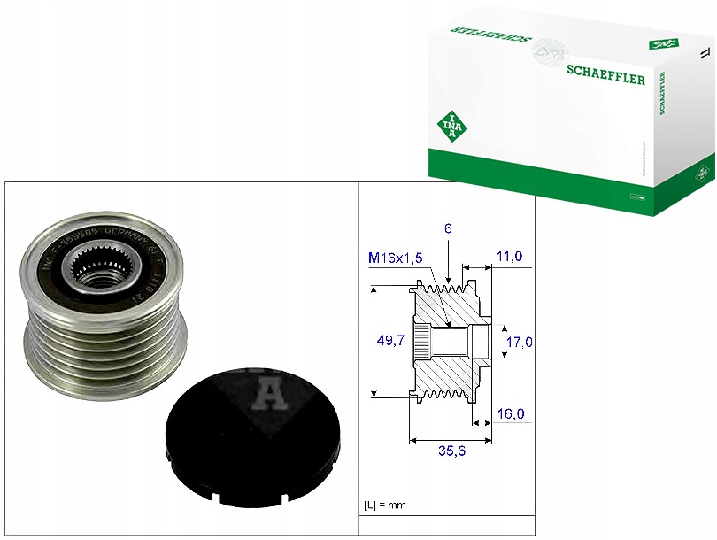 Pásové Kolo Alternátoru Mercedes 2,2CDI 2,7CDI Ina Sada řidiče #35