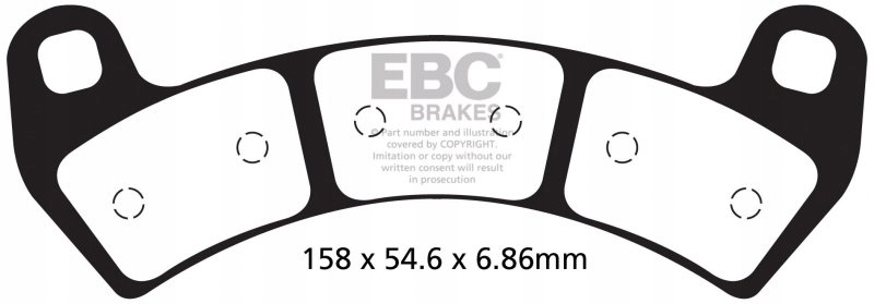 Brzdové doštičky Ebc FA680R (súprava na 1 kotúč)
