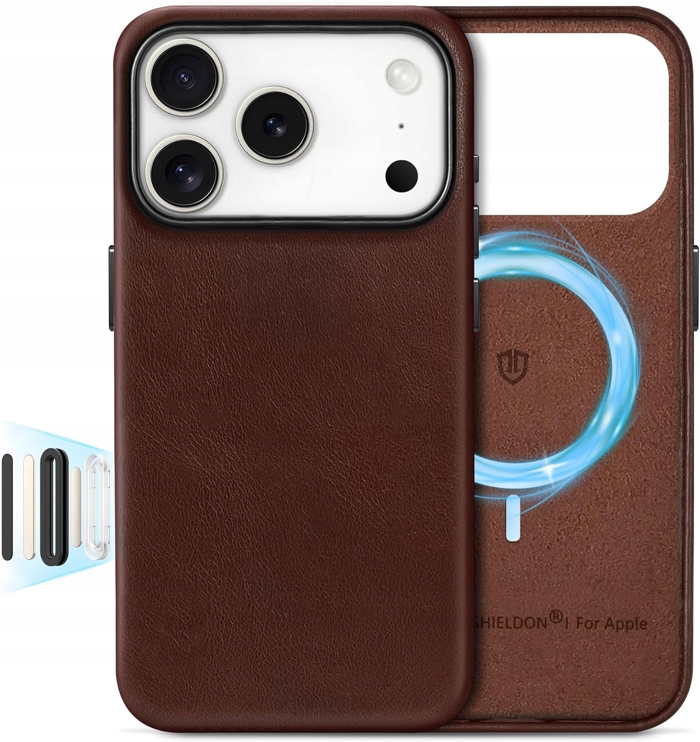 Pouzdro Zadní Kryt Shieldon Pravá Kůže pro Apple iPhone 17 Pro Max Magsafe