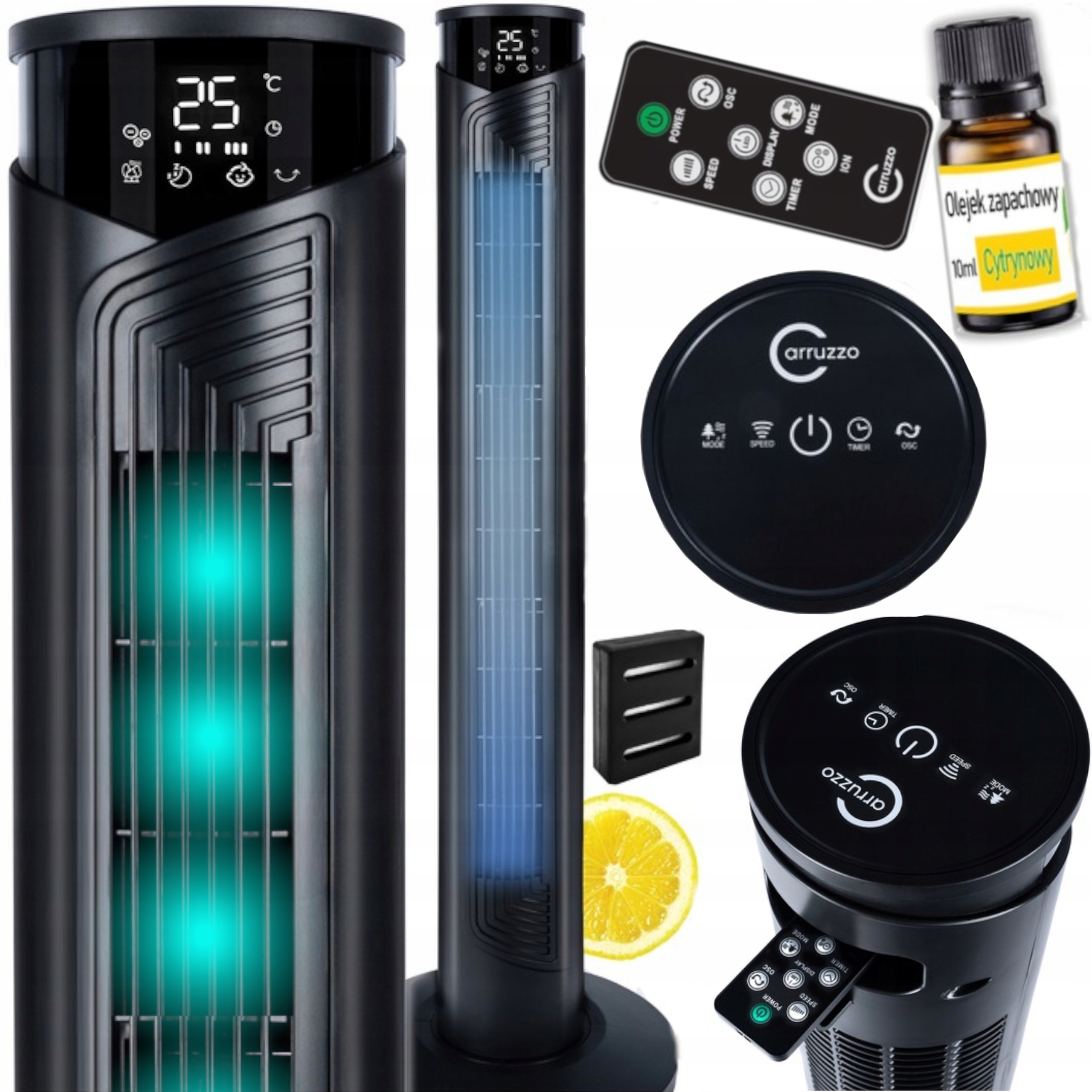 Výkonný Stĺpový Podlahový Ventilátor XL Stojanový Ventilátor Diaľkový Ovládač Ventilátor