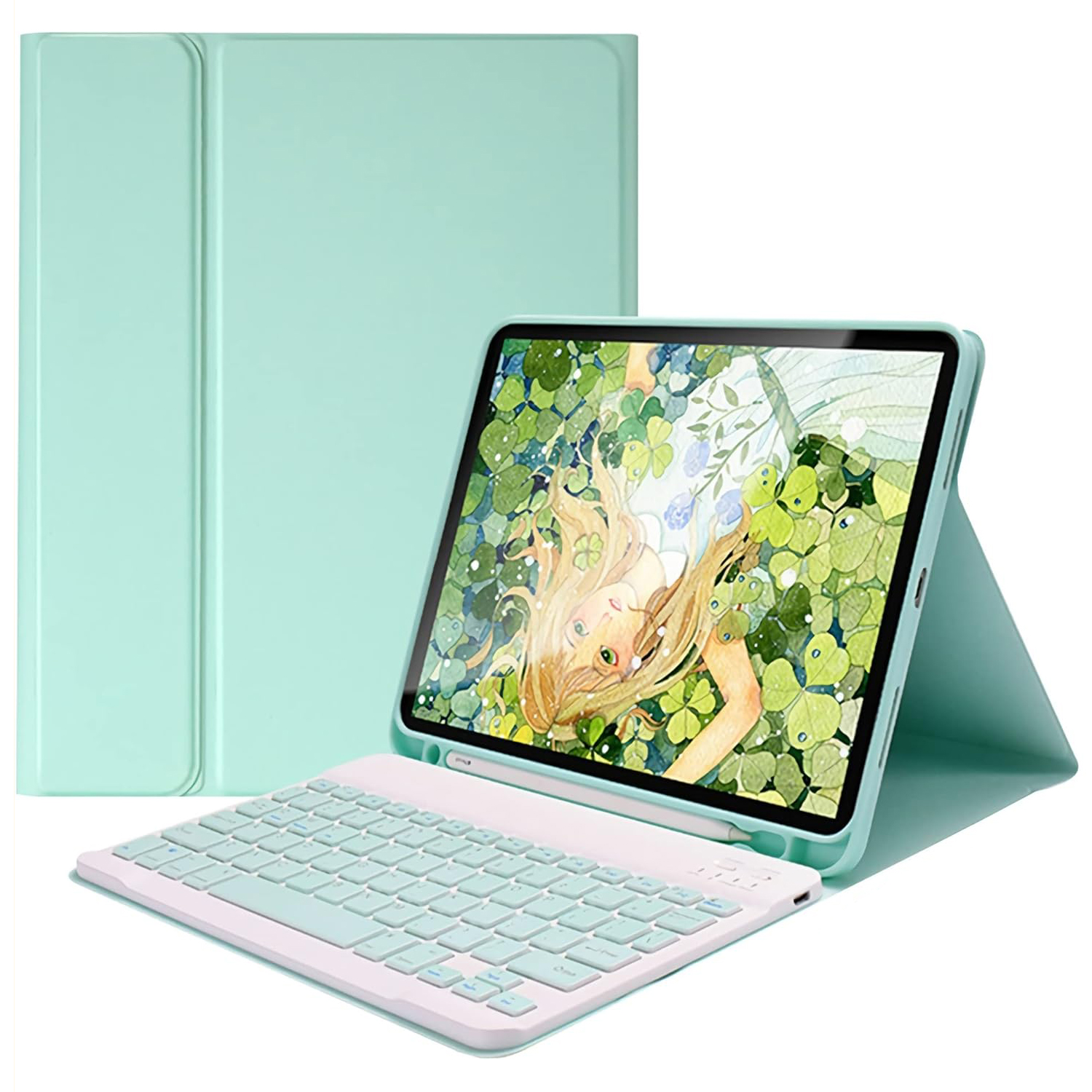 Pouzdro s klávesnicí pro iPad 11" 11 Gen 2025/10.9" 10 Gen 2022, pouzdro s klopou