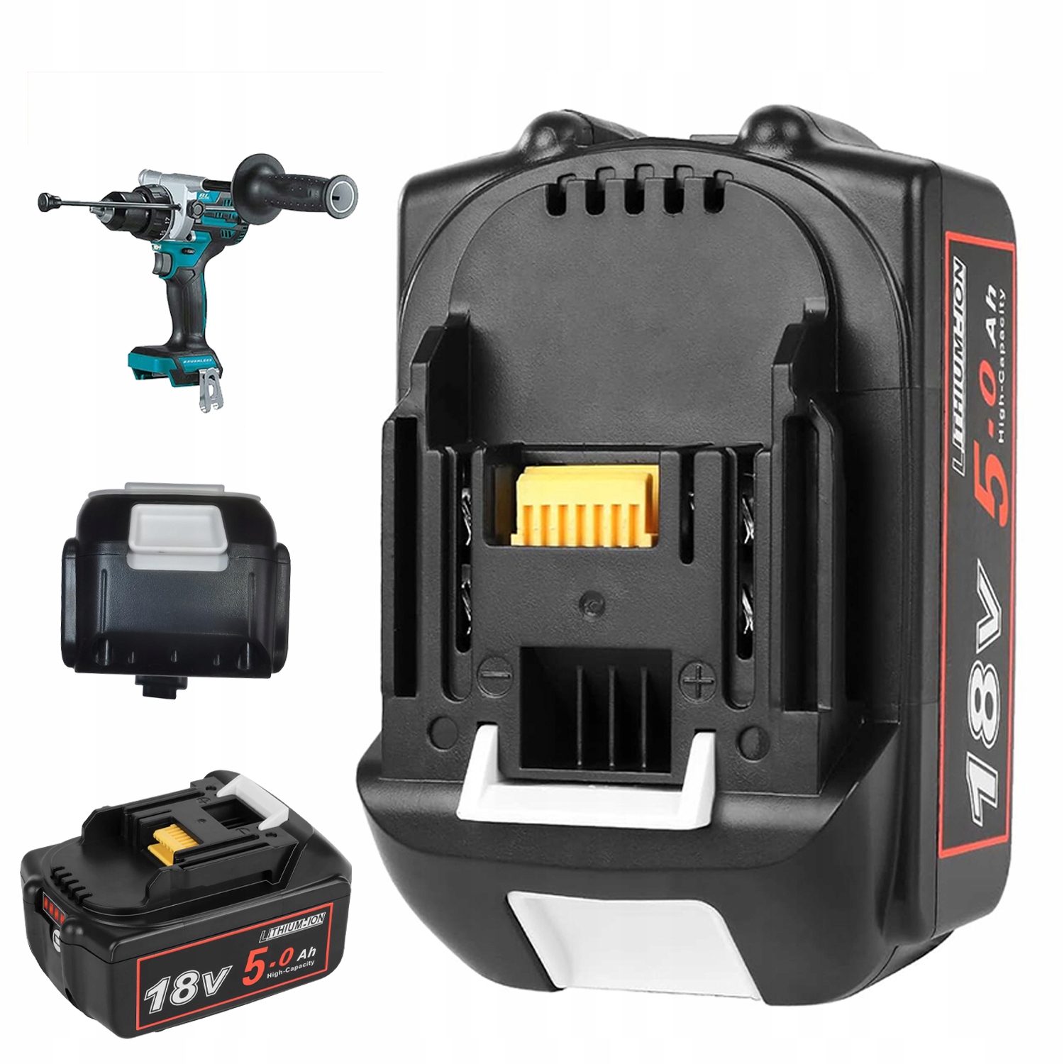 Vyměnitelná Baterie Pro Baterie 18V 5.0Ah BL1860B BL1850 BL1855 BL1840 BL1830