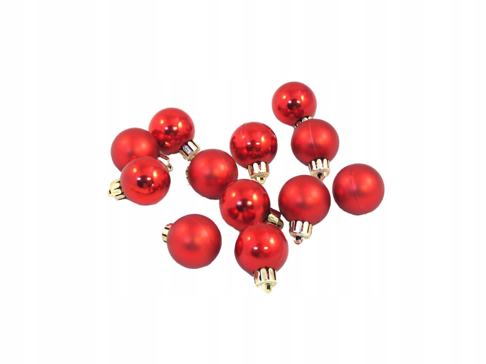 

Bombki nietłukące na choinkę czerwone 3 cm 12 szt.