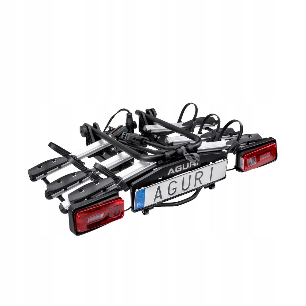 AGURI KRAB BAGAŻNIK NA 3 Rowery na Hak SKŁADANY UCHYŁ ZAMKI 13-PIN NOWOŚĆ Producent Aguri