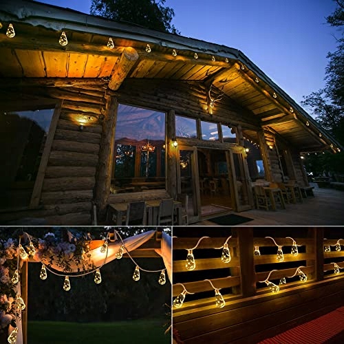 GEEMOO Lampki Solarne Lańcuch Świetlny Girlanda LED IP65 6.4M — miniatura 7