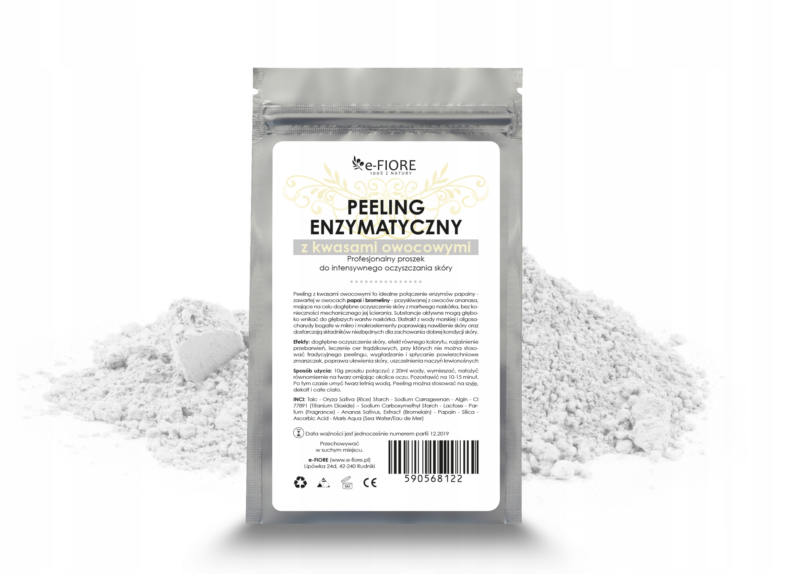 

Peeling enzymatyczny z kwasami owocowymi E-fiore