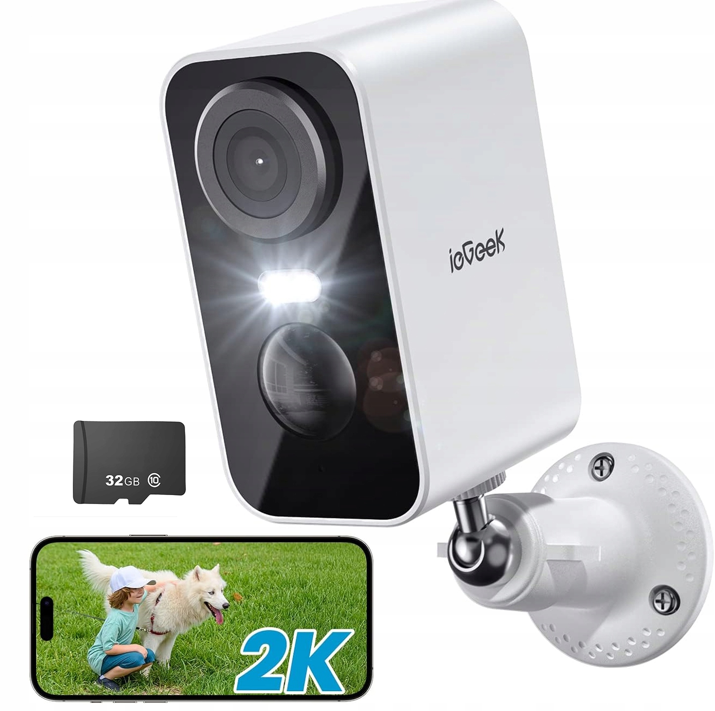 Kamera Na Baterie Bezdrátová Ip Wifi 3MPX Oboustranné Audio 32GB Slot Sd