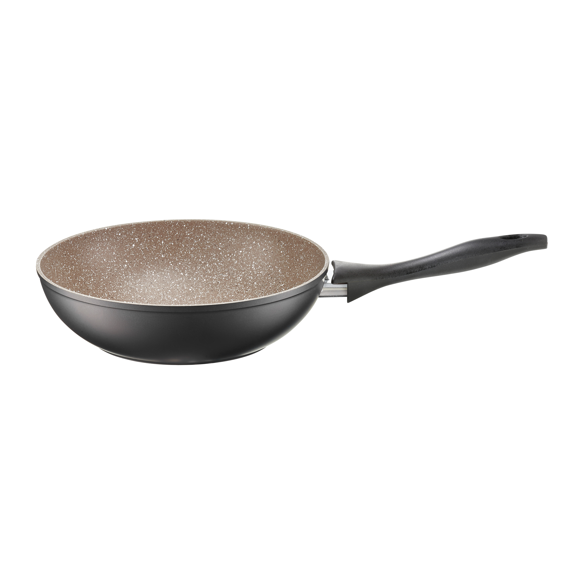 Patelnia wok z powłoką Qualum Basic Stone Edition