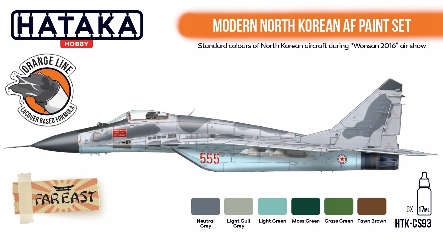 Sada barev Hataka CS93 Modern North Korean Af 6x17 ml