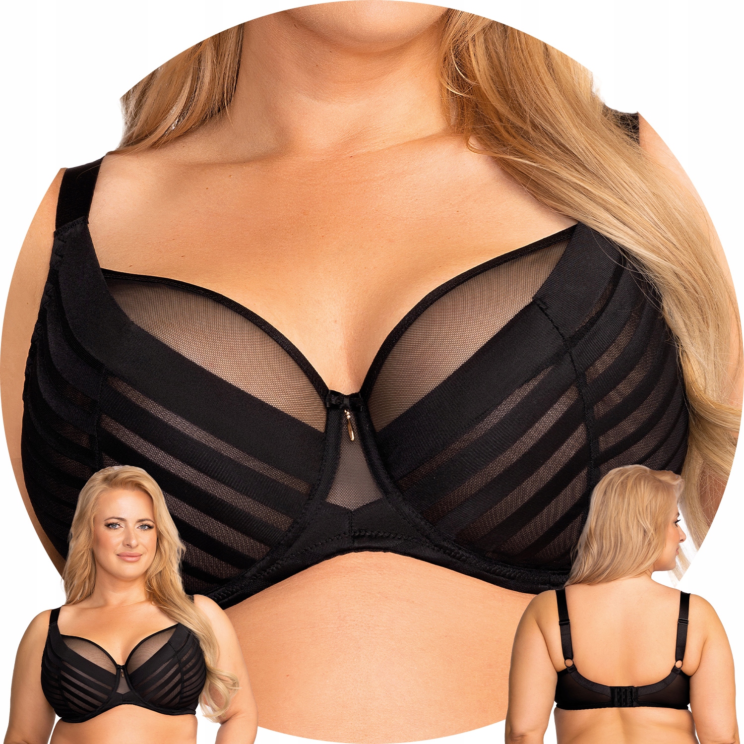 Nessa Alizee N550 černý tyl Podprsenka soft 100I Měkká