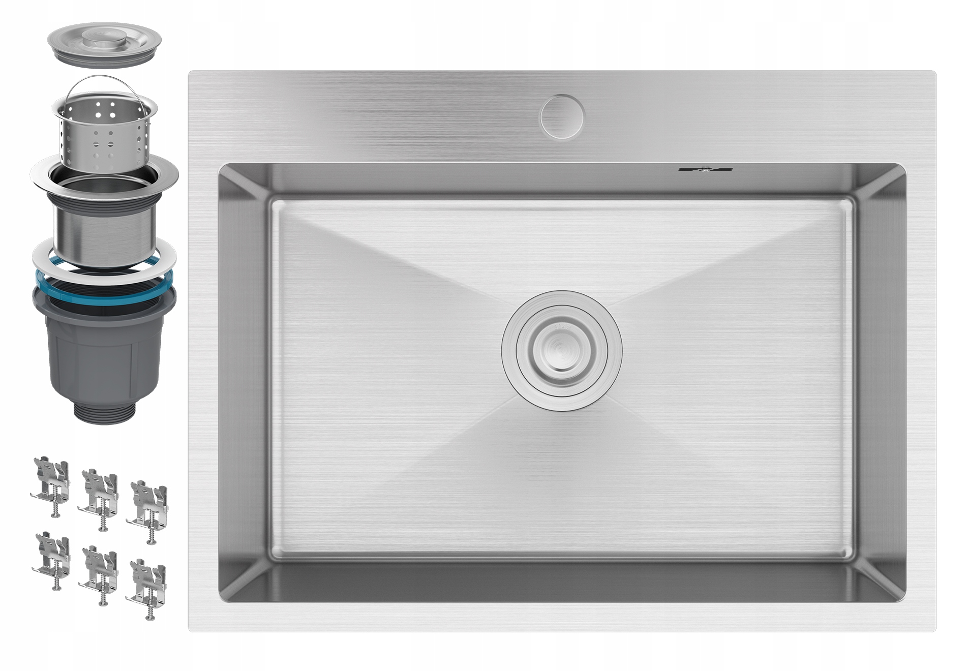 Oceľový Jednokomorový Drez Chróm BARI604