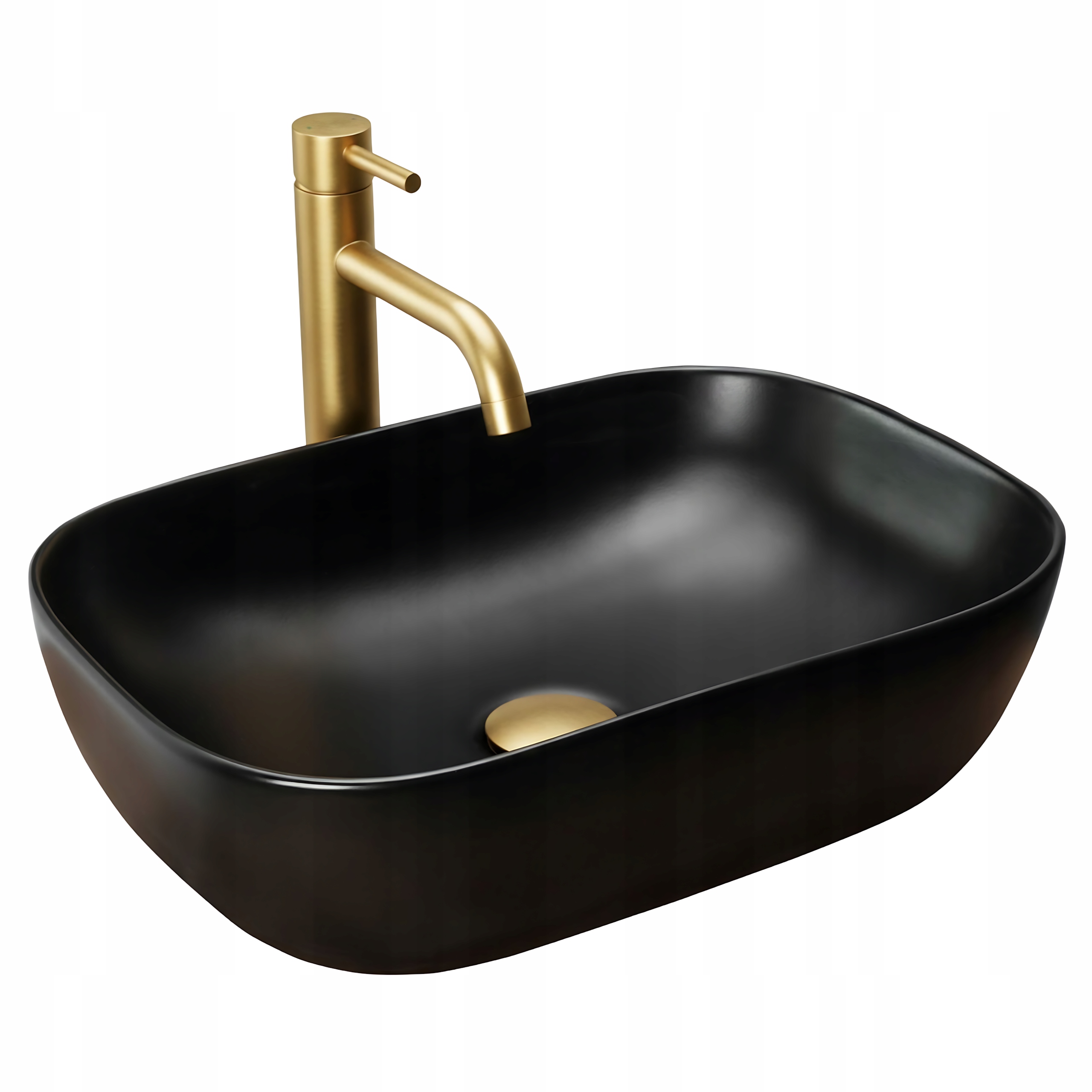 Umývačka Na Dosku Oválna Hlboká Čierna Hestia Black Mat 46x32,5 cm Basaro