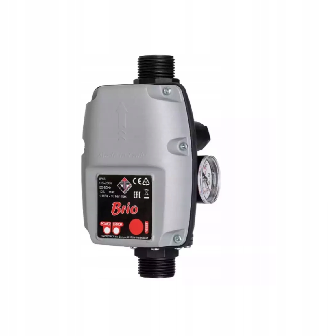 Prietok. spínač Brio Mt/ Time, Auto reštart, 12A, 230V s káblami