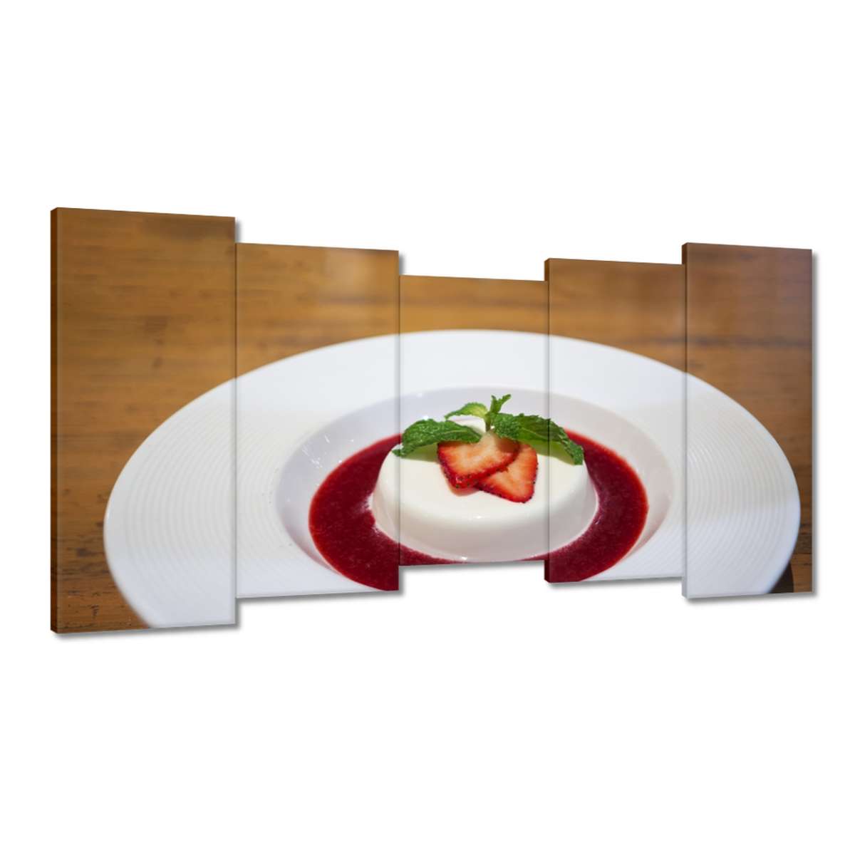 Obrazy 150x80 Dezert s jahodou