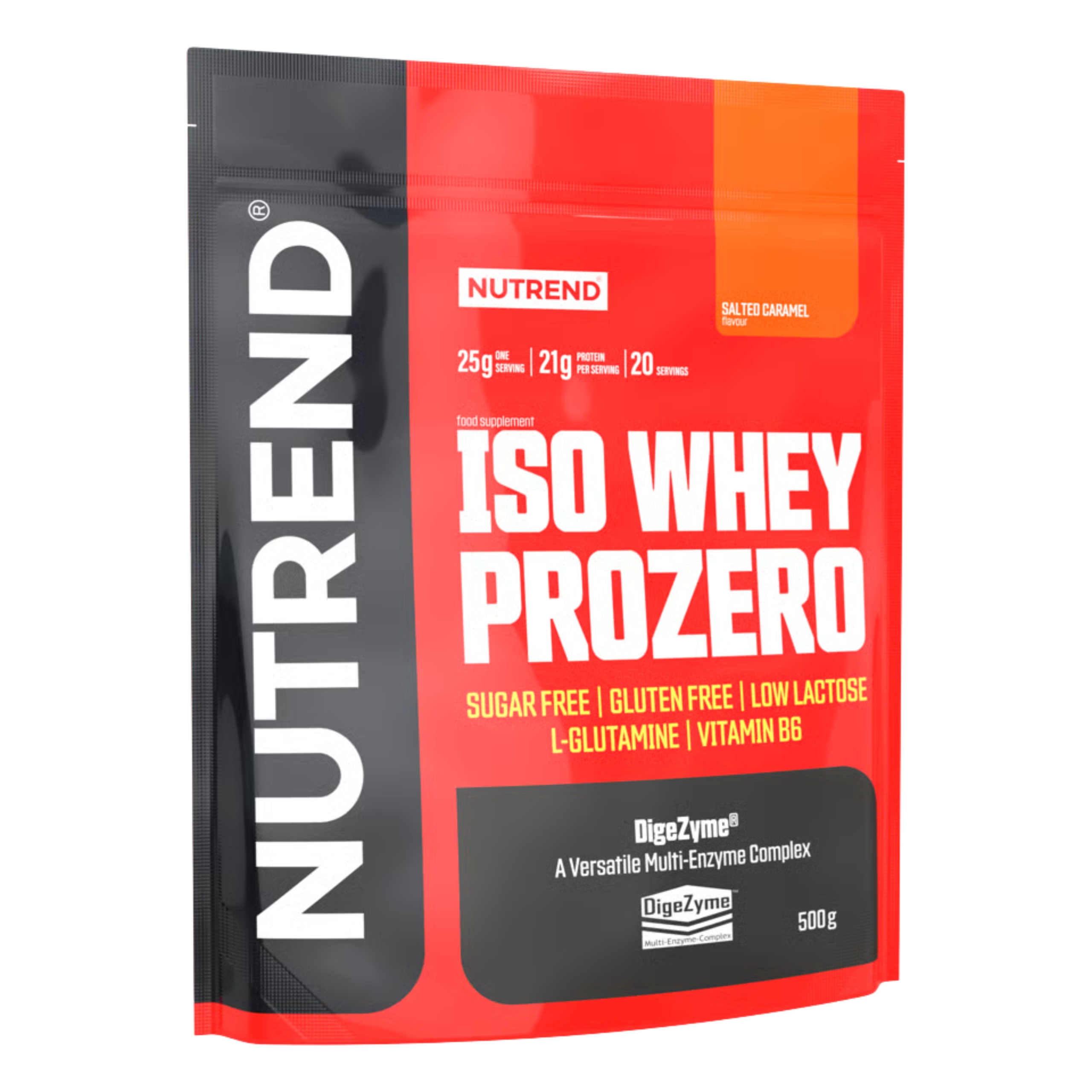 Proteinový Izolát Nutrend Iso Whey Prozero 500 g Wpi Slaný Karamel Prášek
