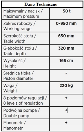 PRASA HYDRAULICZNA 50T Brand other