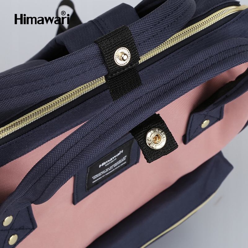 Himawari plecak miejski pojemny z kieszonkami USB Wzór dominujący bez wzoru