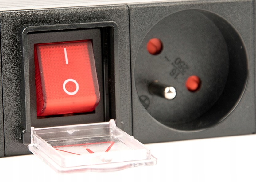 Gembird Listwa Zasilająca Rack 19" Pdu EG-PDU-014-F 1U, 16A, 8X Francuskie