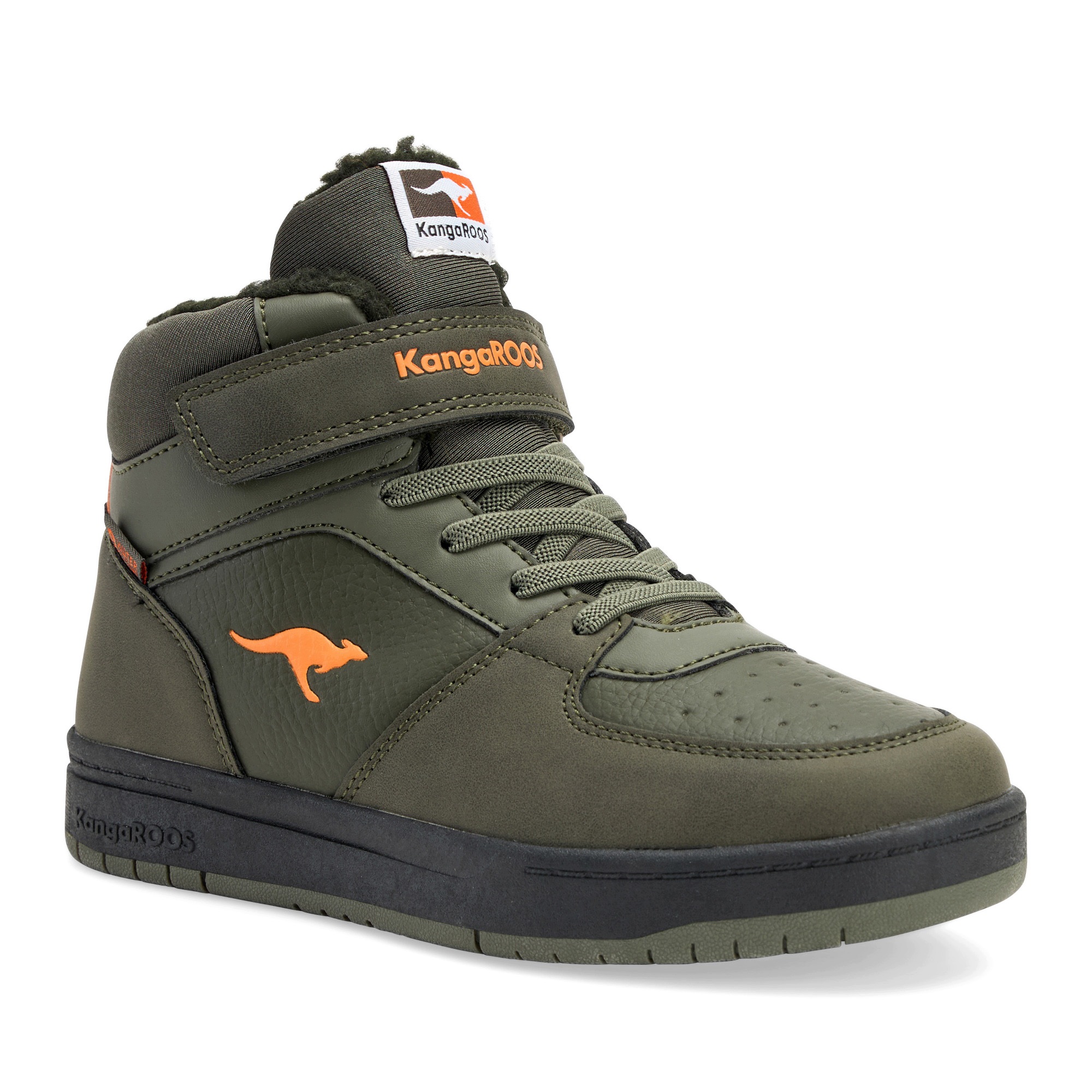 Buty dziecięce KangaROOS K-cp Bound Mid Ev military green/flame