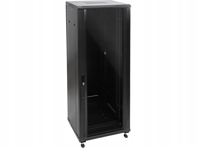 Teleinformačná skriňa 19" 42U 800x800, predné sklenené dvere, zadné dvere
