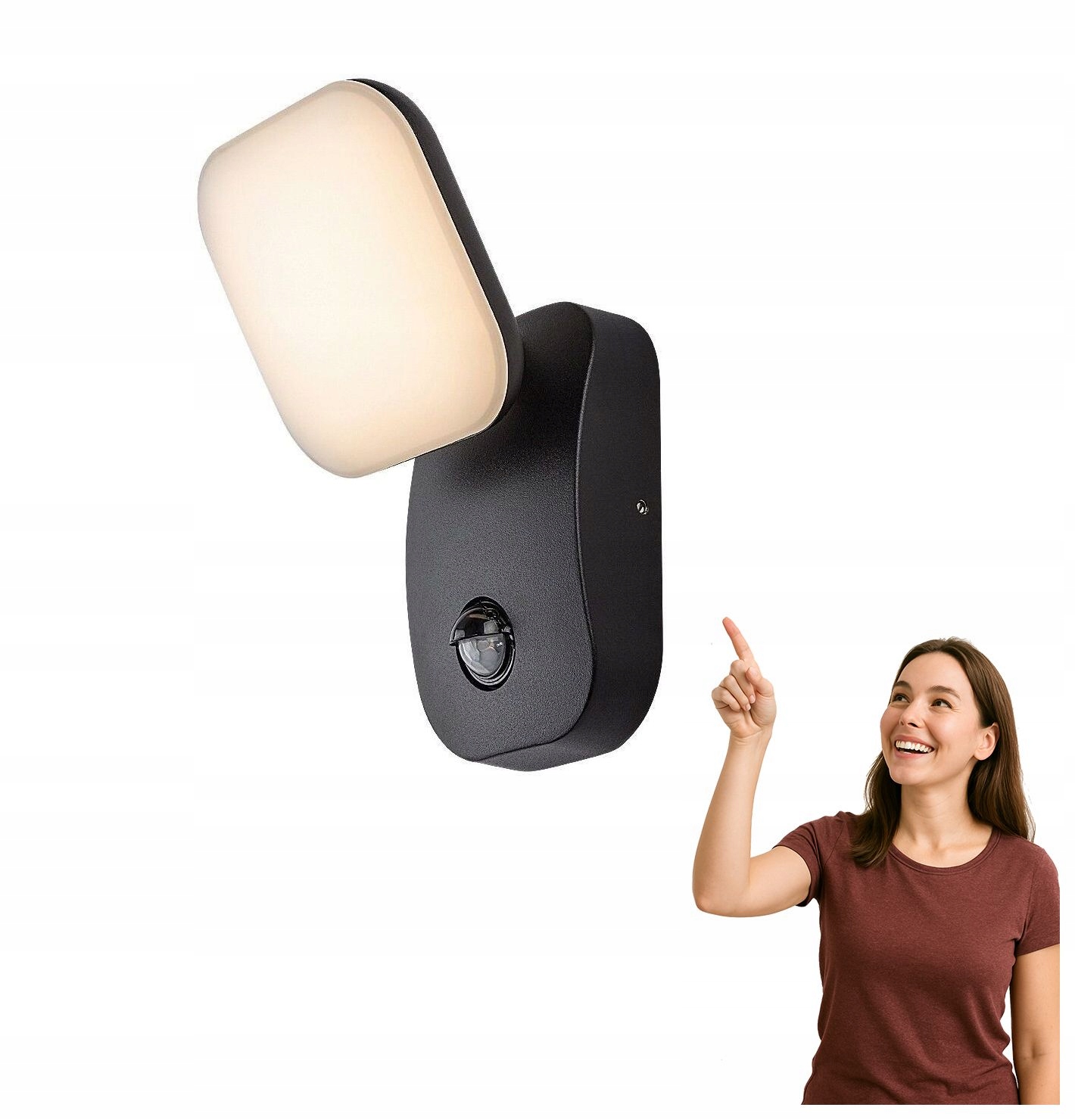 Venkovní nástěnné svítidlo s Led senzorem 12W Odiel 77058 Rabalux