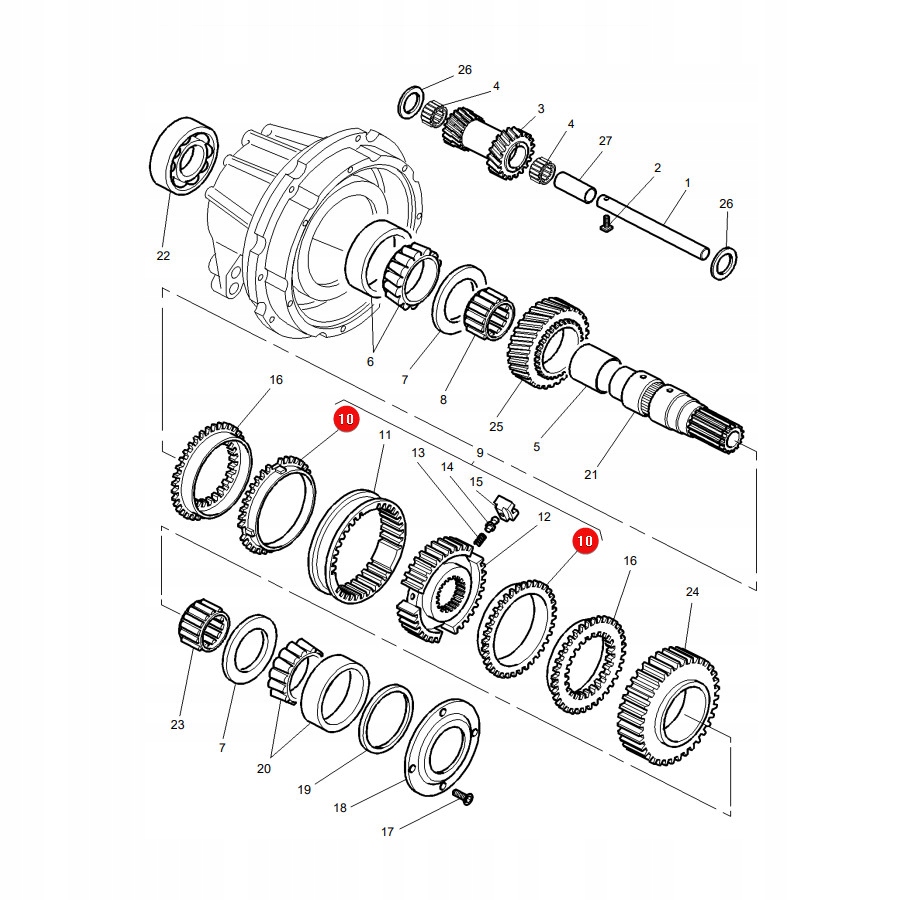 Pierścień synchronizatora rewersu Massey Ferguson 3385866M1 Oryginał Numer katalogowy oryginału Massey Ferguson 3385866M1