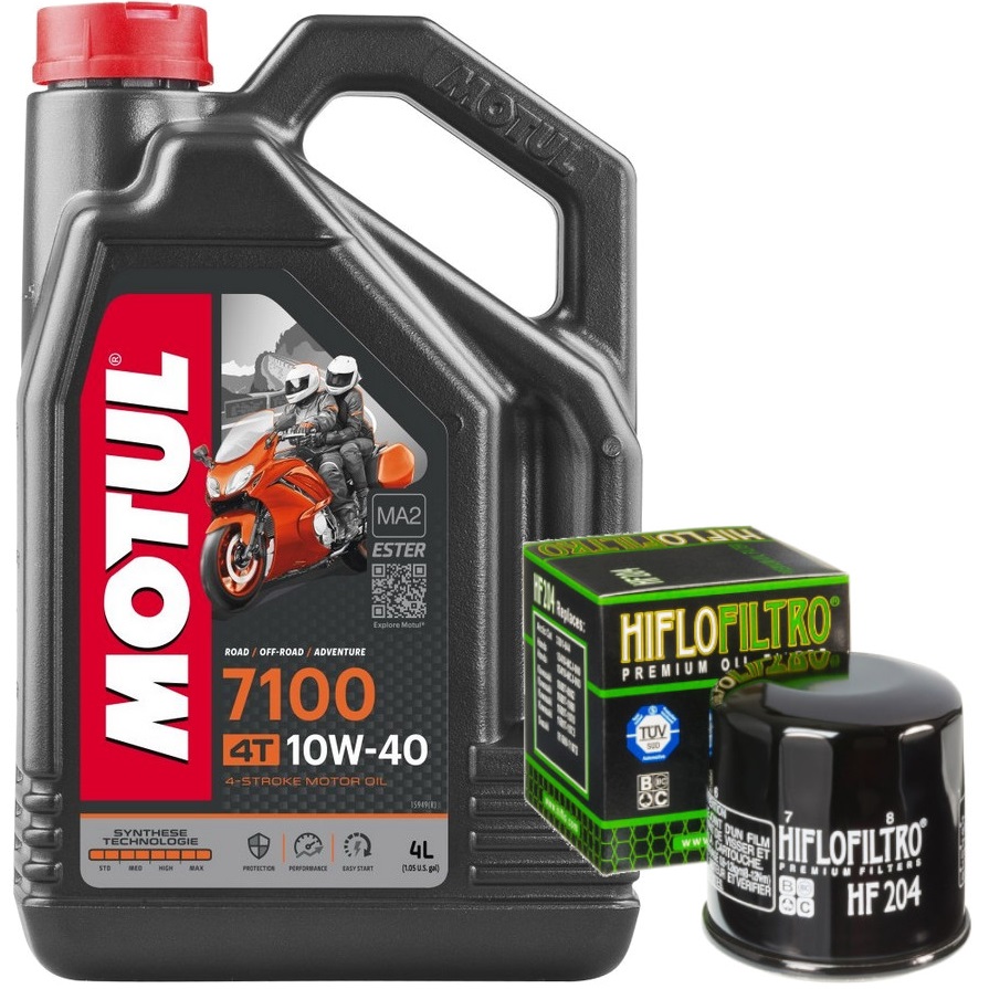 Olej Motul 7100 10W40 4L Filtr HF204