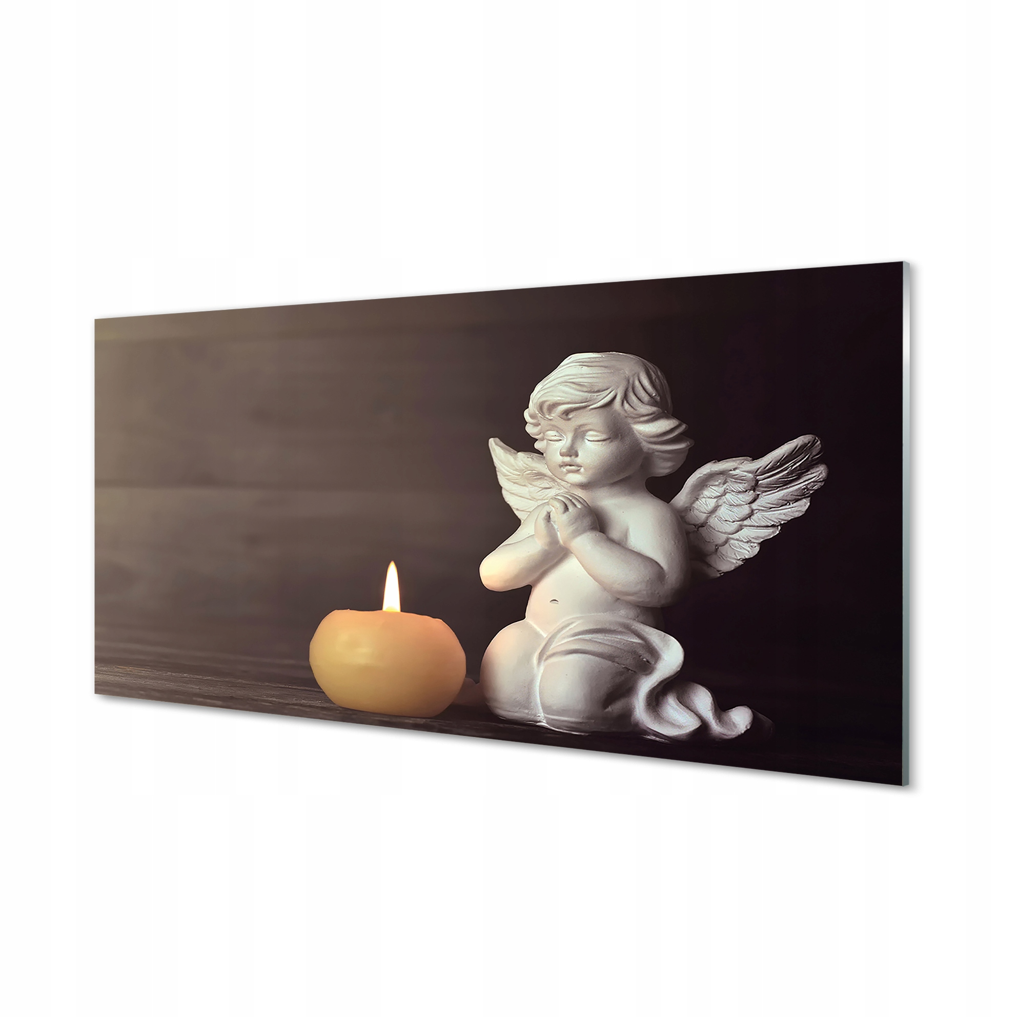 Akrylový obraz Modlitba anděl svíčka 100x50 cm