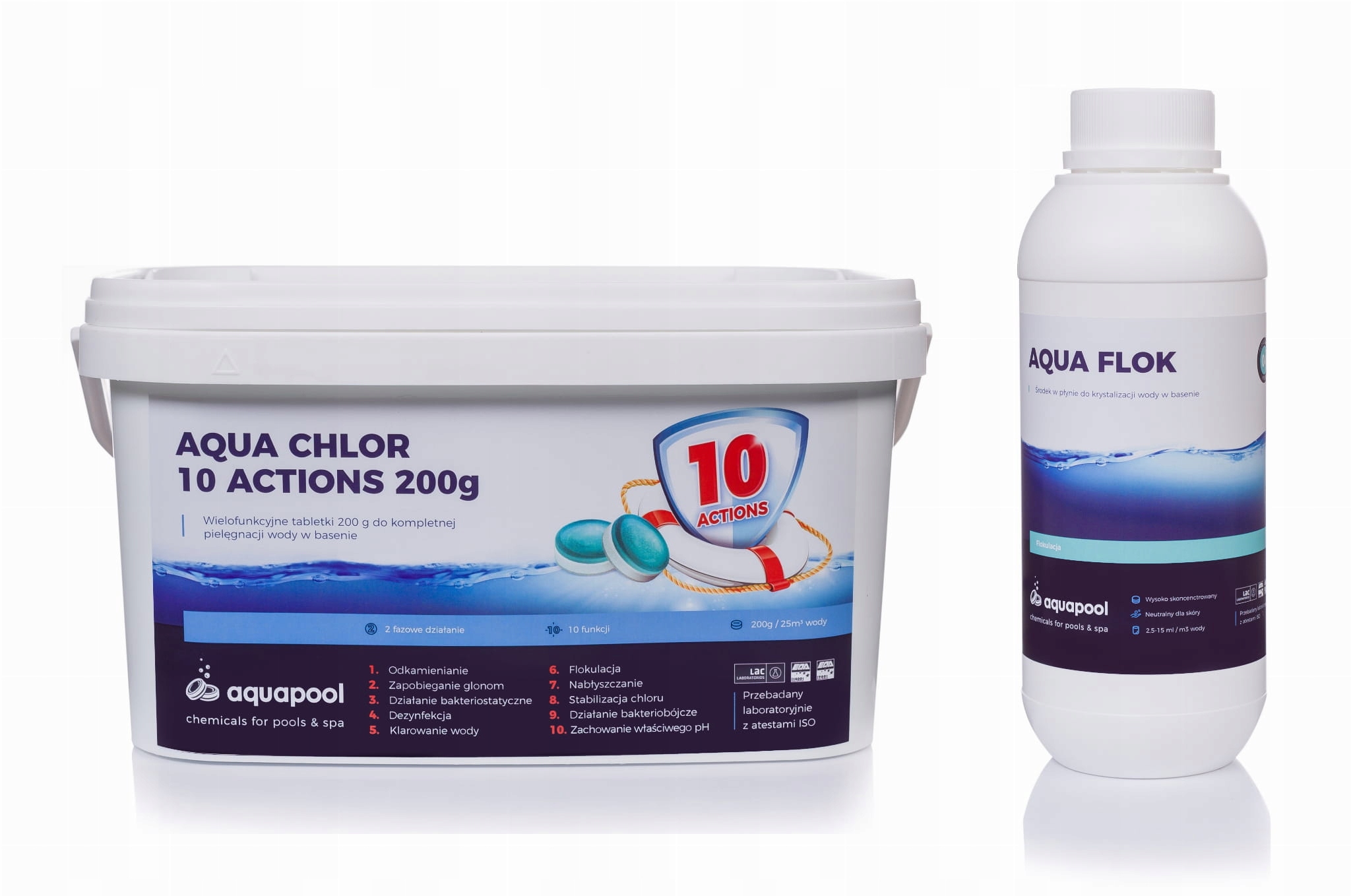 

Chlor 10 Actions Tabletki 10w1 200g 3 kg + 1l Flok